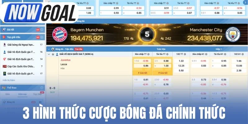3 Hình thức cược bóng đá chính thức