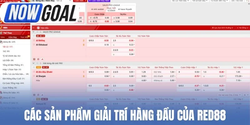 Các sản phẩm giải trí hàng đầu của Red88