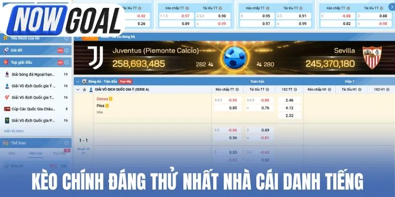 Kèo chính đáng thử nhất nhà cái danh tiếng
