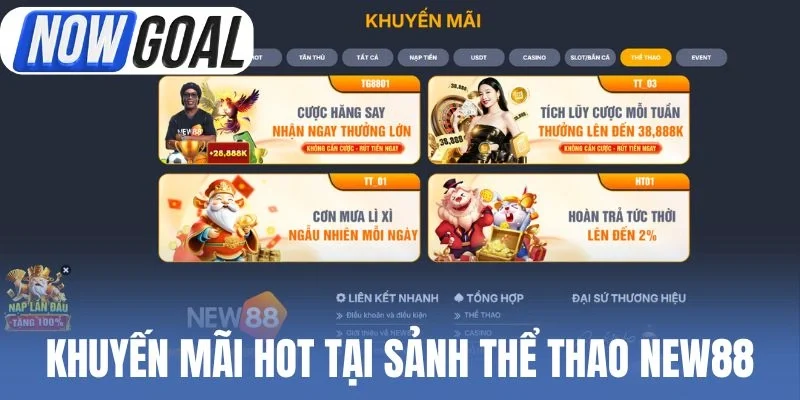 Khuyến mãi hot tại sảnh thể thao New88