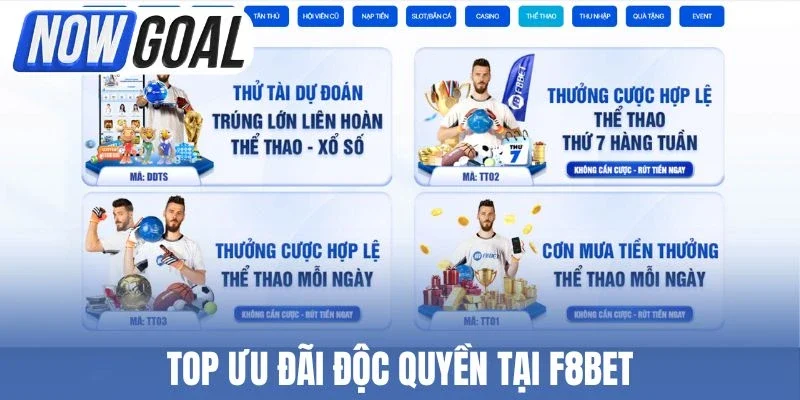 Top ưu đãi độc quyền tại F8bet